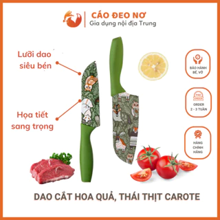 Dao Cắt Hoa Quả, Dao Thái Thịt Carote Công nghệ Đức Cao Cấp - Cáo Đeo Nơ