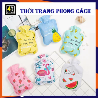 Túi sưởi ấm mini / Túi chườm nóng lạnh giữ nhiệt giảm đau bụng kinh, giữ ấm hạ sốt đa năng Họa Tiết Dễ Thương 16,5 x 11