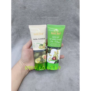 Combo GOLD BEE Bơ - Collagen ( Sữa Rửa Mặt + Tế Bào Chết)