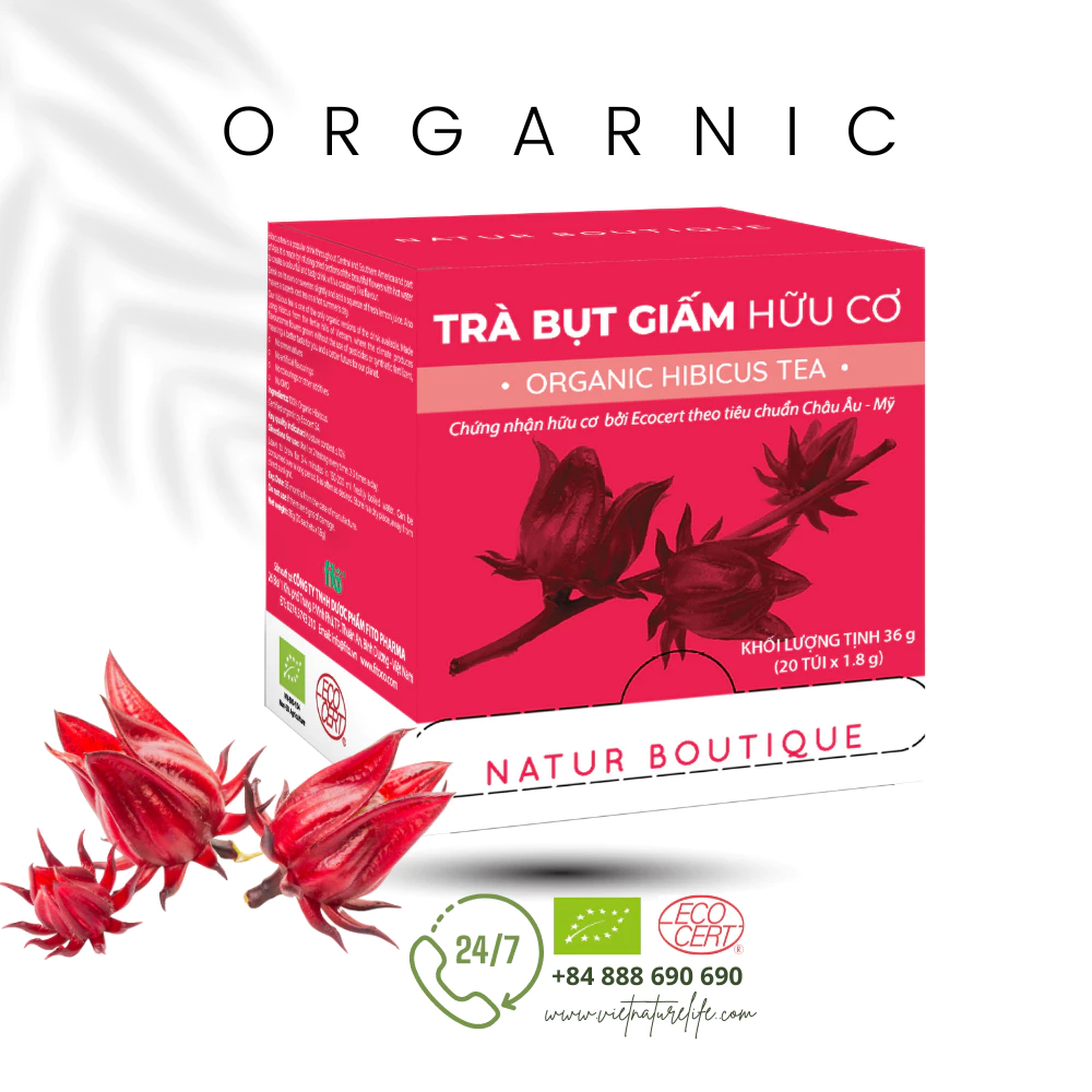 Trà bụt giấm hữu cơ - Organic Hibiscus Tea (20 Teabags)