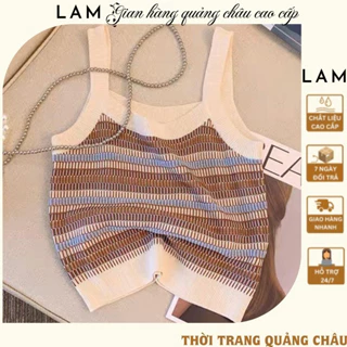 Áo hai dây nữ - áo croptop len - áo croptop nữ chất len quảng châu mềm siêu xinh trẻ trung