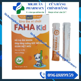 Siro Đa Vi Chất FAHA Kid (Hộp 20 gói) - Hỗ trợ ăn ngon, Giúp tăng cường sức đề kháng, Giảm mệt mỏi