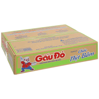 Thùng 50 gói cháo thịt bằm Gấu Đỏ 50g