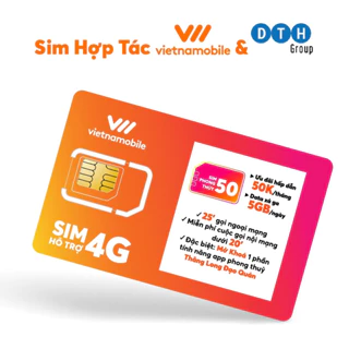 Sim 4G, sim số đẹp Vietnamobile, đăng ký gói 5GB/ngày thả ga vào mạng 50k/tháng, Đăng ký chính chủ không lo mất sim