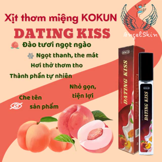 Xịt Thơm Miệng Kissing Spray KOKUN Hương Vị Đào Tươi Tự Nhiên The Mát Chai 10ml