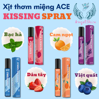 Xịt Thơm Miệng Kissing Spray ACEMAN Nam Nữ 10ml Hương Vị Tự Nhiên The Mát | ANGELSKIN