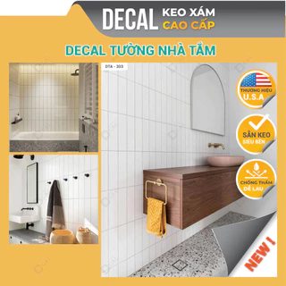 Dán tường nhà vệ sinh mẫu ô gạch loại dày chống thấm nước, giấy dán nhà vệ sinh cao cấp - THƯ VIỆN DECAL DTA-303