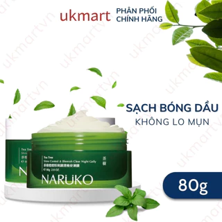 Mặt Nạ Ngủ Naruko Kiềm Dầu, Kiểm Soát Mụn Tea Tree Shine Control Blemish Clear Night Gelly 80 gr