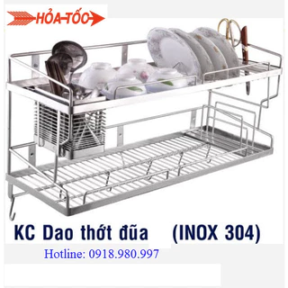 Kệ chén inox 304 đa năng treo tường - Kệ úp chén bát inox 304 đa năng 2 tầng KCDN Hỏa tốc Tp.HCM