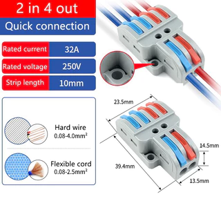 Cút nối dây điện cho dây đơn dây đôi dây ba tiện dụng KV PCT