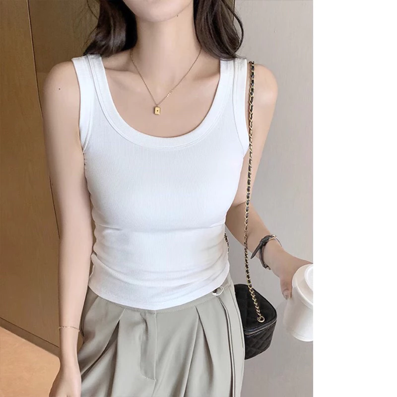 Áo thun ba lỗ nữ áo tank top chất liệu thun gân tăm siêu co giãn mềm mại