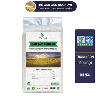 Gạo Tấm Séng Cù VJA - Tấm thơm thượng hạng Túi 1 kg - Giá Sỉ, Date mới