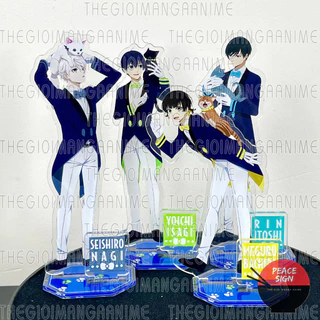 Mô hình Standee BLUE LOCK ver BẾ MÈO anime chibi tượng acrylic mica trong trang trí độc đáo