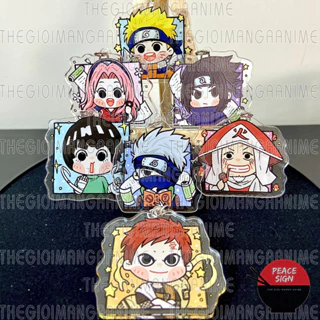 ( VUÔNG ) Móc khóa in hình NARUTO anime quà tặng chibi mica xinh xắn arcylic dễ thương