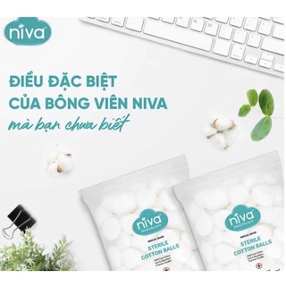 Bông viên niva nhét tai cho mẹ sau sinh ( túi 100 viên)