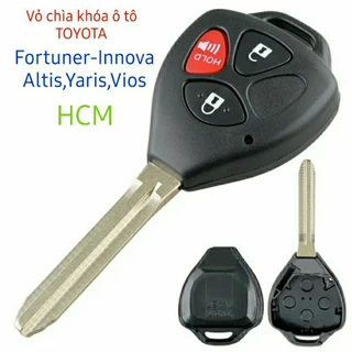 Vỏ chìa khóa ô tô Fortuner,Innova,Vios,Yaris,Altis-3 nút bấm