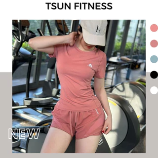 Bộ Đồ Tập Thể Thao Nữ, Set đồ tập gym chạy bộ vải thun lạnh co giãn thoáng mát Tsun Fitness