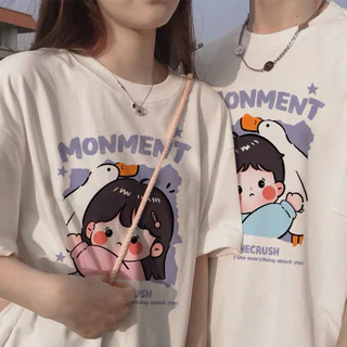 Áo Thun Nam Nữ Form Rộng Tay Lỡ Unisex Áo Phông Couple Cổ Tròn Basic Tee Overisze Cặp Đôi Yêu CD2 mới trend hè 2023