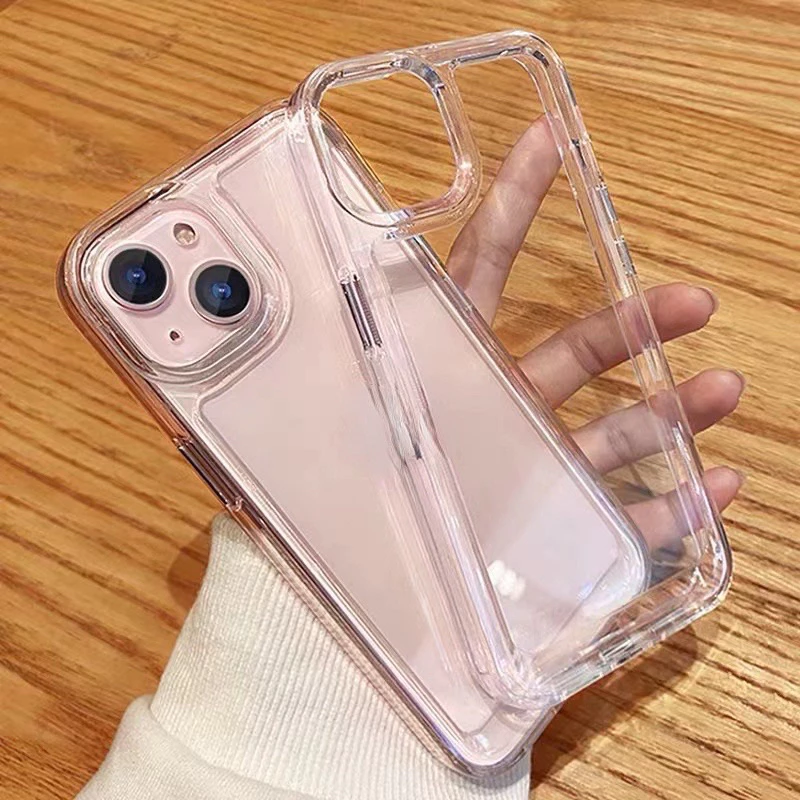 Ốp Điện Thoại Space Trong Suốt Chống Sốc Nút Bấm Mạ Cho IPhone 14 Pro Max 12 Pro Max 13 7 8 Plus