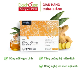 Trà gừng mật ong lên men Dalahouse 75 gram giảm đau bụng giảm ho điều hòa khí huyết