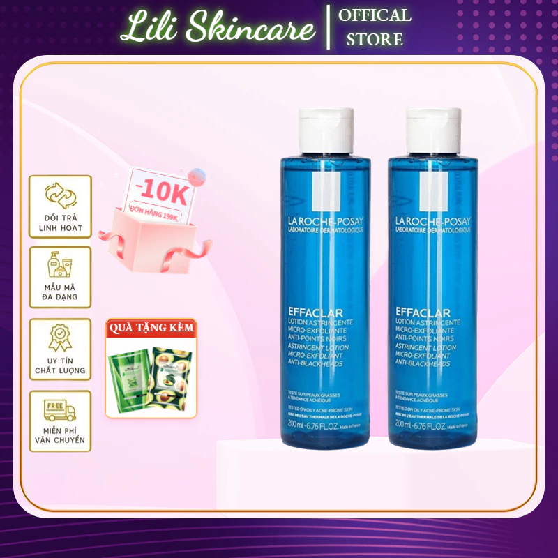 Toner Nước Hoa Hồng dành cho da dầu mụn, da nhạy cảm La Roche Posay Effaclar Toner 200ml giúp giảm mụn mờ thâm