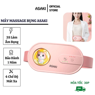 Đai Chườm Bụng ASAKI Massage Làm Ấm Giảm Đau Bung Cho Phụ Nữ Đến Kì