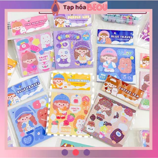 Sticker Hologram set 10 tấm. sticker cute dễ thương