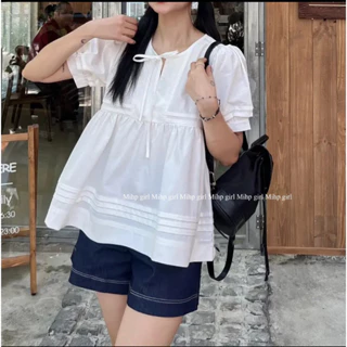 Áo babydoll LALA tay ngắn dáng bồng bềnh thời trang Mihp Girl