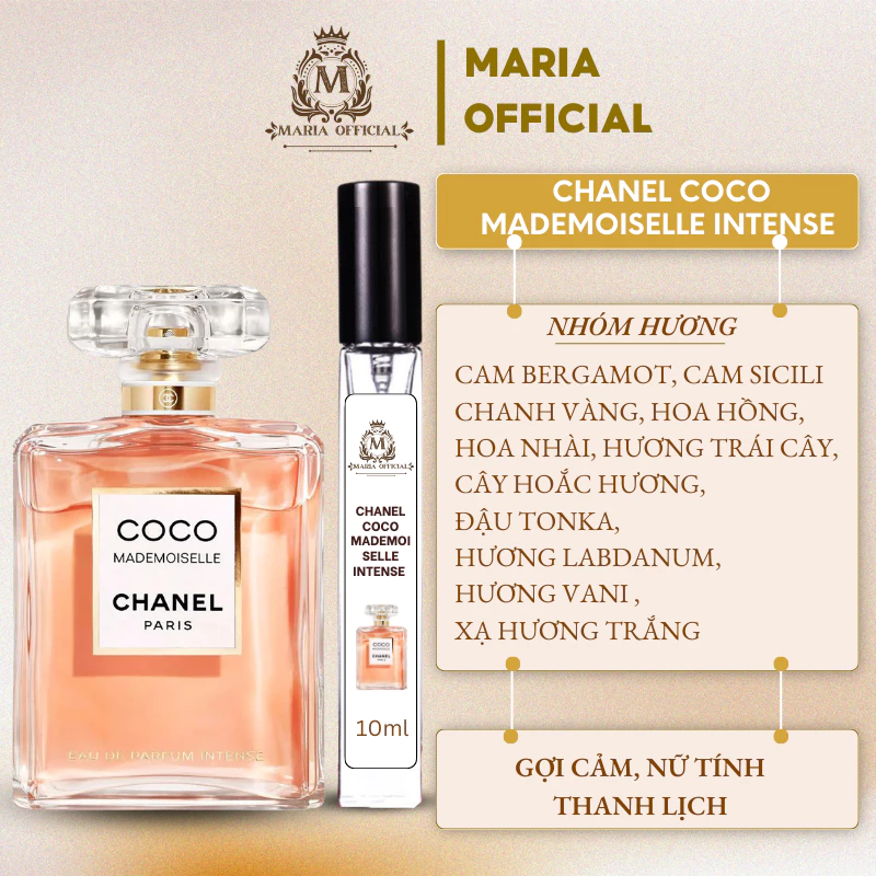 Nước hoa nữ Chanel Coco Mademoiselle Intense EDP chiết 10ML