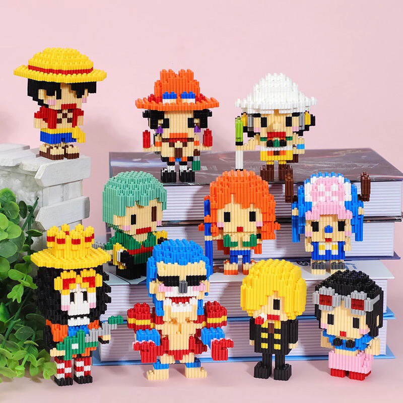 Đồ chơi lắp ráp Lêgo 3D Vua Hải Tặc One Piece, Luffy, Zoro, Sanji, Frankie, Chopper, Brook, Nami, Usopp, Ace, Jinbei