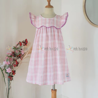 V081 Váy Xinh House Cotton Cánh Tiên Carro Thiết Kế Lượn Sóng