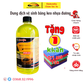 Dung Dịch Tẩy Băng Keo, Nhựa Đường Ô Tô, Xe Máy, Ekokemika XTAR PRO - 1L(chính hãng)