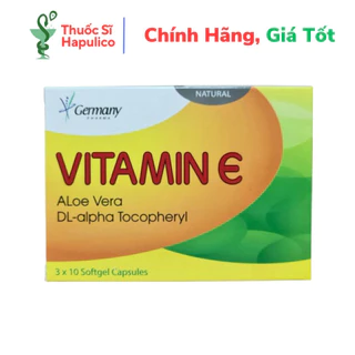 Viên uống dẹp da Vitamin E giúp da căng mịn sáng đẹp chính hãng - Hộp 30 viên