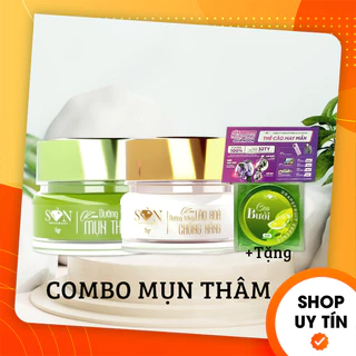 [Tặng Cao Bưởi] Combo Kem Face SON Mụn Thâm + Kem Face Dưỡng Trắng Son Group Nguyễn Tiên Miền Tây