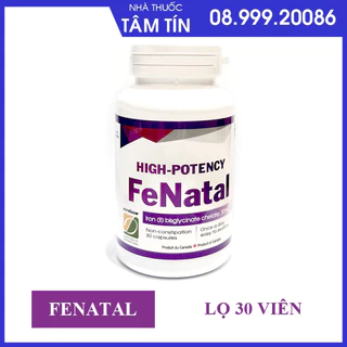 [CHÍNH HÃNG ] Fenatal bổ sung Sắt- Lọ 30 viên