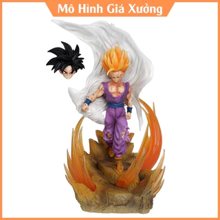 Mô Hình DragonBall Gohan ssj2 - Cao 36cm - rộng 30cm - nặng 2kg5 + có 1 đầu thay thế - Figure DragonBall - Có Hộp màu