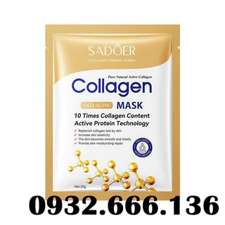 Mặt nạ collagen Sadoer cung cấp protein, giữ ẩm, căng mịn, trắng sáng da.