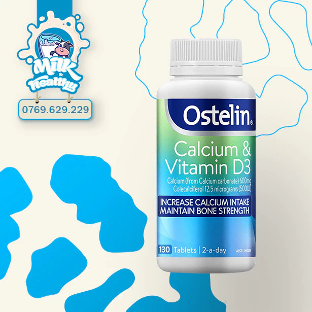 Canxi bà bầu Ostelin Calcium & Vitamin D3 130v Úc