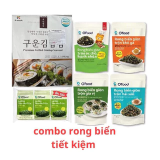 Combo tiết kiệm rong biển các loại, rong cuộn , rong trộn ăn liền