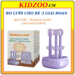 Rơ lưỡi cho bé 3 giai đoạn từ 0 - 18 tháng chất liệu silicon cao cấp an toàn cho trẻ KIDZOO.CM