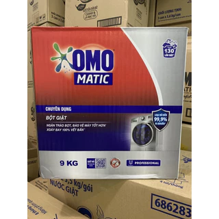 Thùng Bột Giặt Omo Chuyên Dụng 9kg Dùng Cho Cửa Trước (2 bịch x 4,5kg)