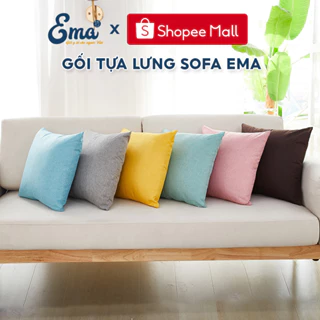 Gối tựa lưng sofa EMA, gối sofa trang trí phòng khách - Ruột bông cao cấp, kích thước 45cmx45cm