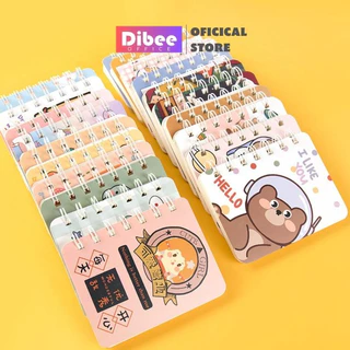 Sổ lò xo A7 DIBEE sổ tay, vở kẻ ngang 160 trang cute, được chọn mẫu phong cách hàn quốc S18