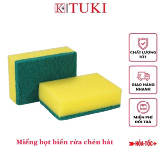 Miếng bọt biển rửa chén bát 2 mặt đa năng, tiện dụng