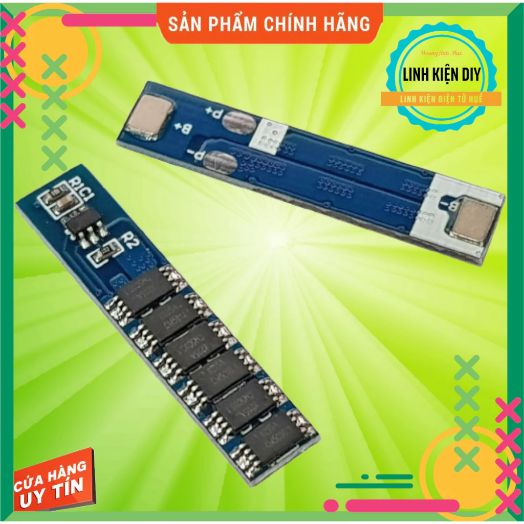 [S048] Mạch bảo vệ pin 1S 12A - 3.2V 6 mos tối đa 15A