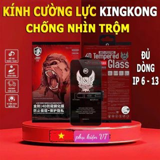 Kính Cường Lực Kingkong 4d Chống Nhìn Trộm Cho Ip 13 Pro Max 12 Pro Max 11 Pro Max Xs Max X 8 Plus 7 Plus