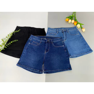 Quần short đùi jean nữ lưng cao co giãn tốt bigsize từ 48-100kg GJeans ,quần sọt chất bò ,nhiều màu dễ phối đồ