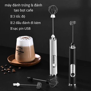 Máy Tạo Bọt Cafe, Đánh Trứng Mini Cầm Tay Đa Năng