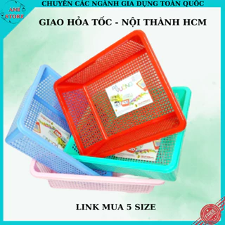 Rổ nhựa chữ nhật đựng đồ/lưu trữ nhiều size Tân Lập Thành( C1 -C5)