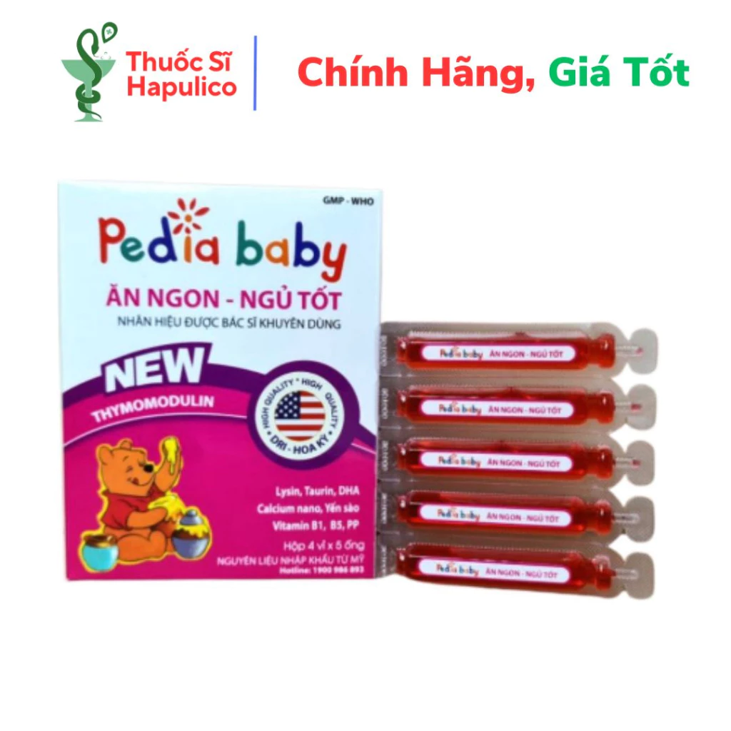 Siro Pediababy hỗ trợ tiêu hóa cho bé ăn ngon ngủ tốt - Hộp 20 ống